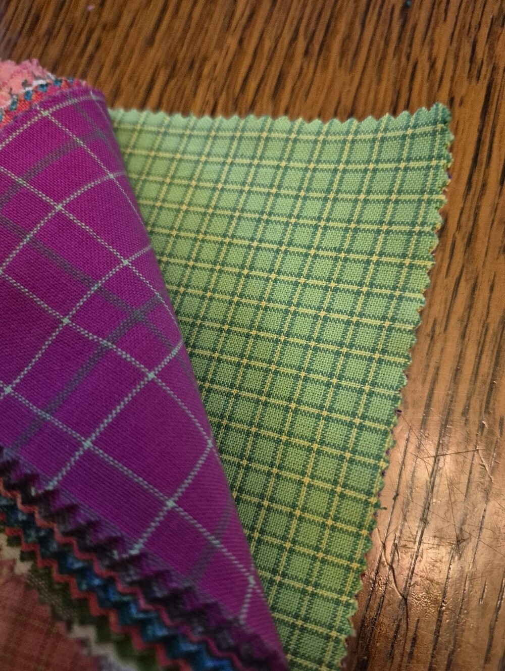 10" Squares Fabric Layer Cake 42 Warp + Weft Plaid Cotton Beautiful Colors